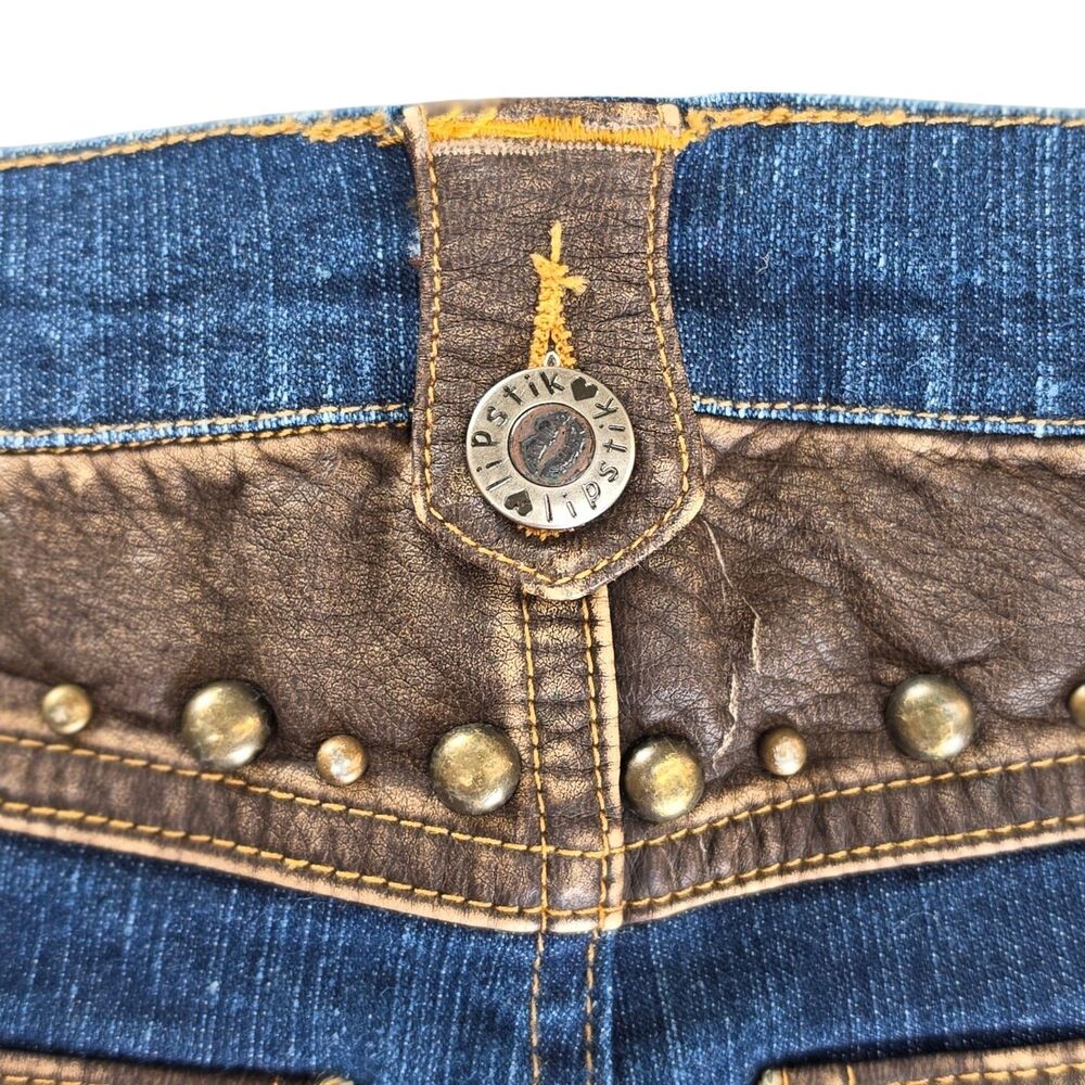 Lipstik Girls Boho Denim Outfit Size 5 Jacket Skirt Top Boho Boutique Sample Y2K - Picture 8 of 10